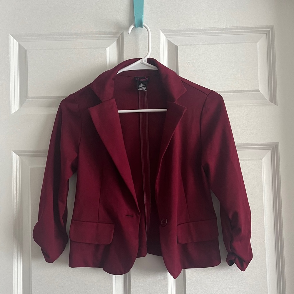 Burgundy blazer